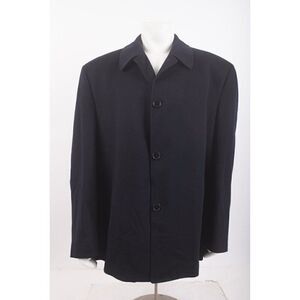 Tom James Loro Piana Mens Blazer Jacket Coat Storm System 50 Navy Blue wool